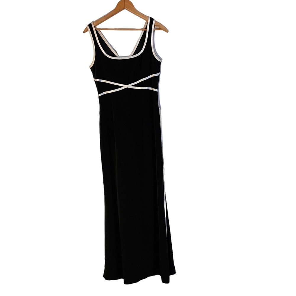 Adrianna Papell Evening Black White Evening Formal Lined Zipper Back Size 4